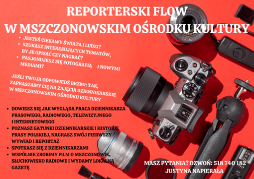 Reporterski Flow, ruszają zajęcia dziennikarskie