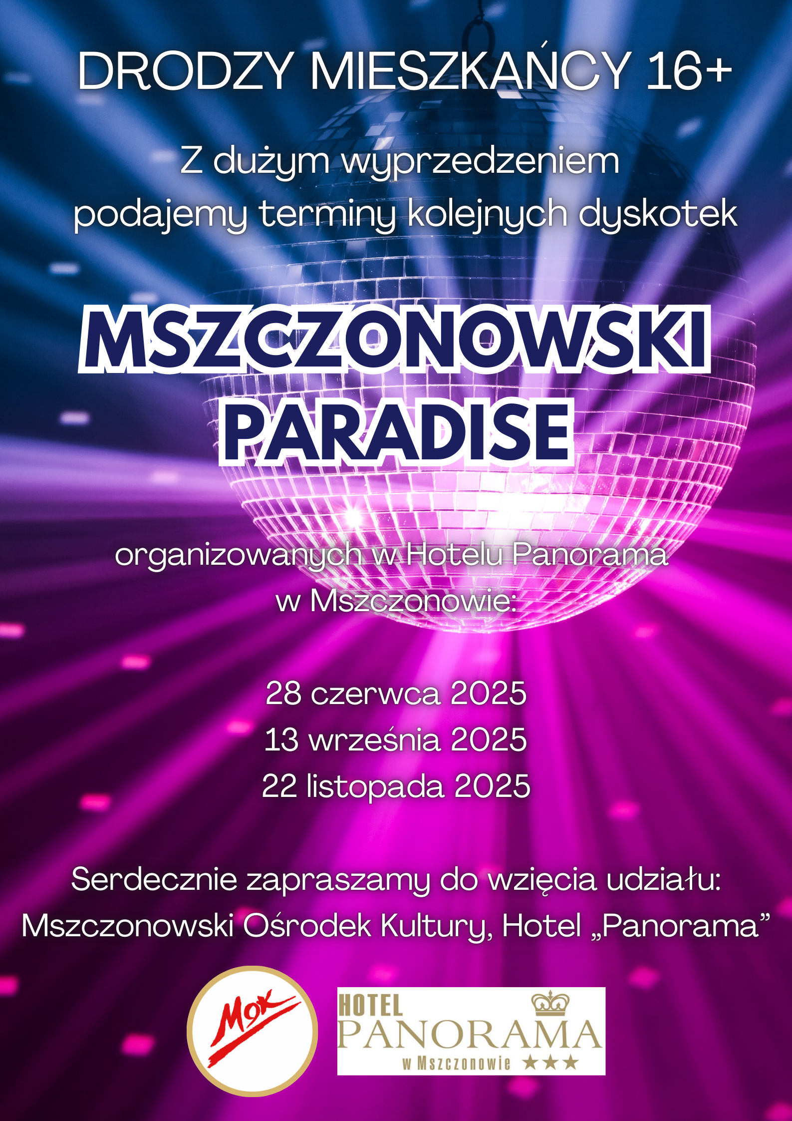 Zaoraszamy na dyskoteki