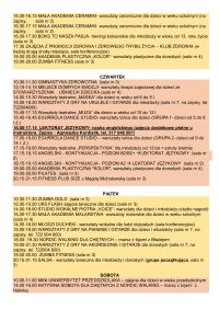 Zapraszamy na zajęcia w Mszczonowskim Ośrodku Kultury 2025r.