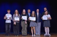 Młodzi wokaliści, uczestnicy Konkursu Piosenki w ramach Spotkań Artystycznych Szkół.