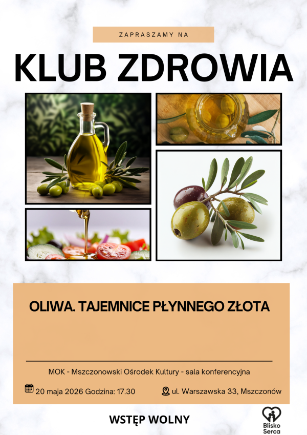 W środę 20 maja zapraszamy na spotkanie w ramach Klubu Zdrowia!